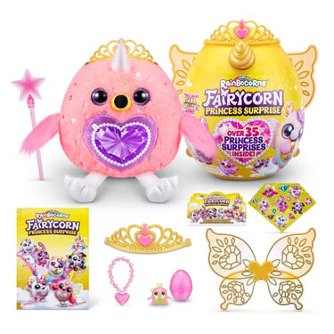 Rainbocorns Fairycorn Princess Serie 6 Flamingo – Plüsch zum Sammeln – magische Feenprinzessin überrascht, Kuschel-Plüsch-Stofftier, Aufkleber, (Flamingo) im Sale
